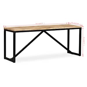 Lavice masivní mangovníkové dřevo 110 x 35 x 45 cm - obrázek 9