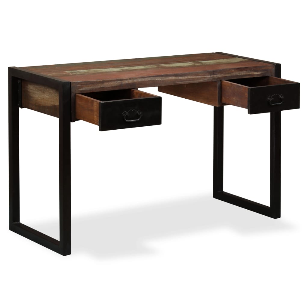 Thumbnail - vidaXL Schreibtisch mit 2 Schubladen Altholz Massiv 120x50x76 cm