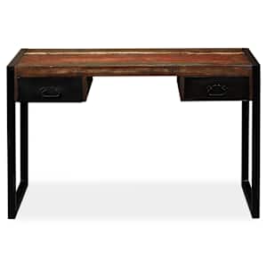 Psací stůl s 2 zásuvkami masivní recyklované dřevo 120x50x76 cm - obrázek 2