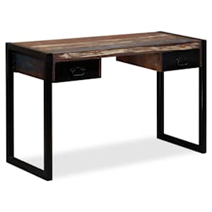 Psací stůl s 2 zásuvkami masivní recyklované dřevo 120x50x76 cm - obrázek 11