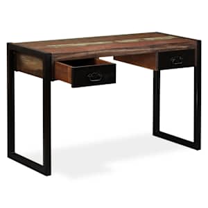 Psací stůl s 2 zásuvkami masivní recyklované dřevo 120x50x76 cm - obrázek 6
