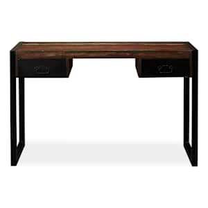 Psací stůl s 2 zásuvkami masivní recyklované dřevo 120x50x76 cm - obrázek 7