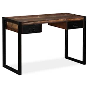 Psací stůl s 2 zásuvkami masivní recyklované dřevo 120x50x76 cm - obrázek 9