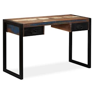 Psací stůl s 2 zásuvkami masivní recyklované dřevo 120x50x76 cm - obrázek 10