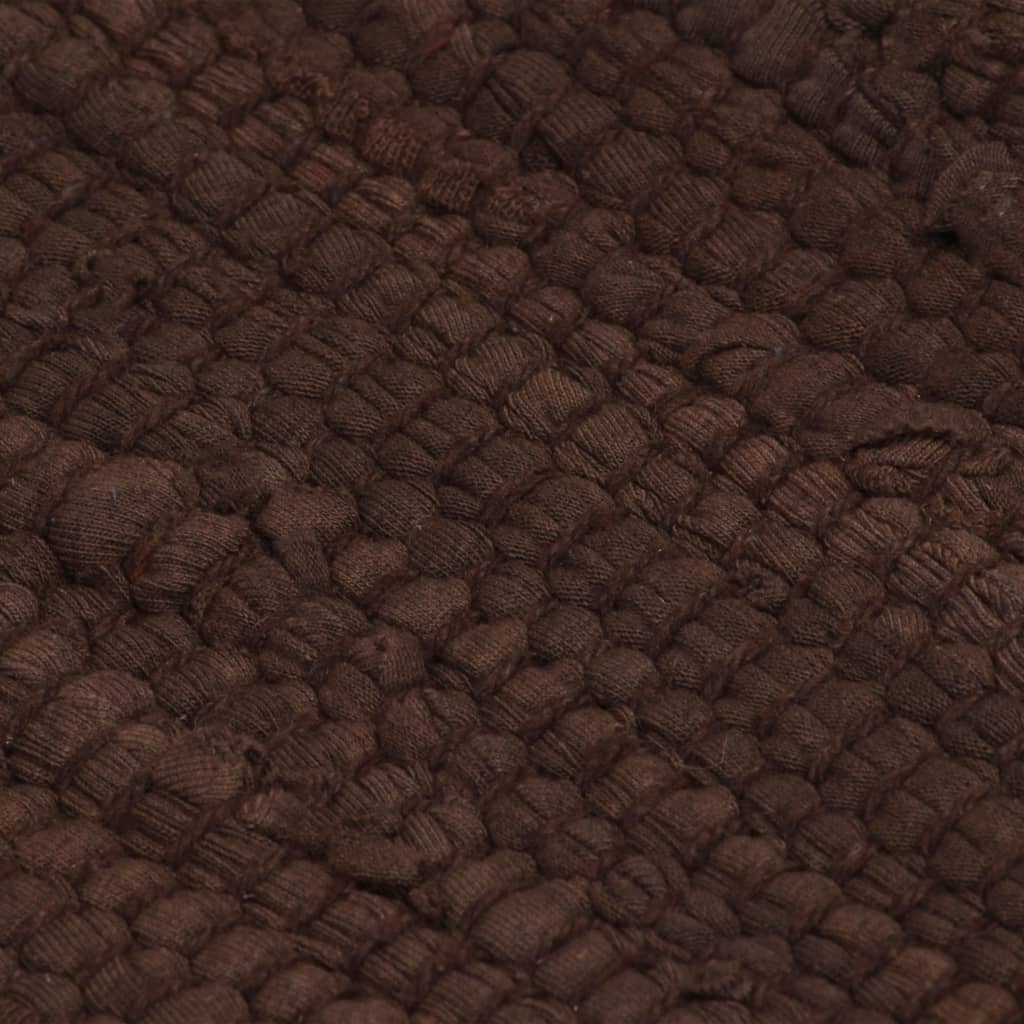 Petrashop  Ručně tkaný koberec Chindi bavlna 160 x 230 cm hnědý