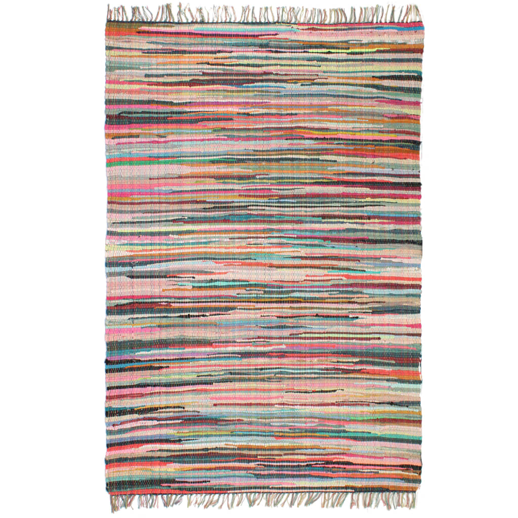 Handgewebter Chindi-Teppich Baumwolle 200x290 cm Mehrfarbig