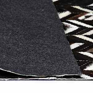 Koberec patchwork pravá kůže 190x290cm chevron černobílý - obrázek 4