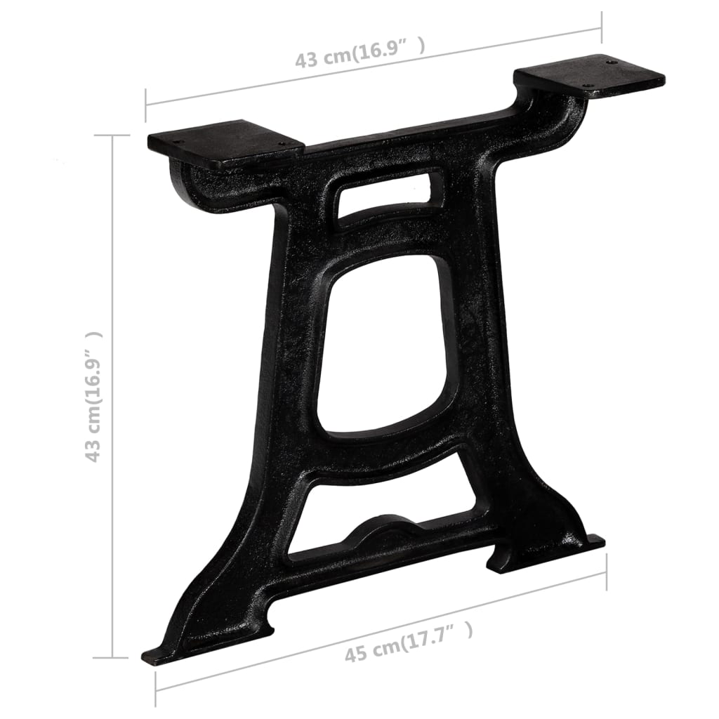 vidaXL Noge za stolić za kavu 2 kom u obliku slova Y lijevano željezo