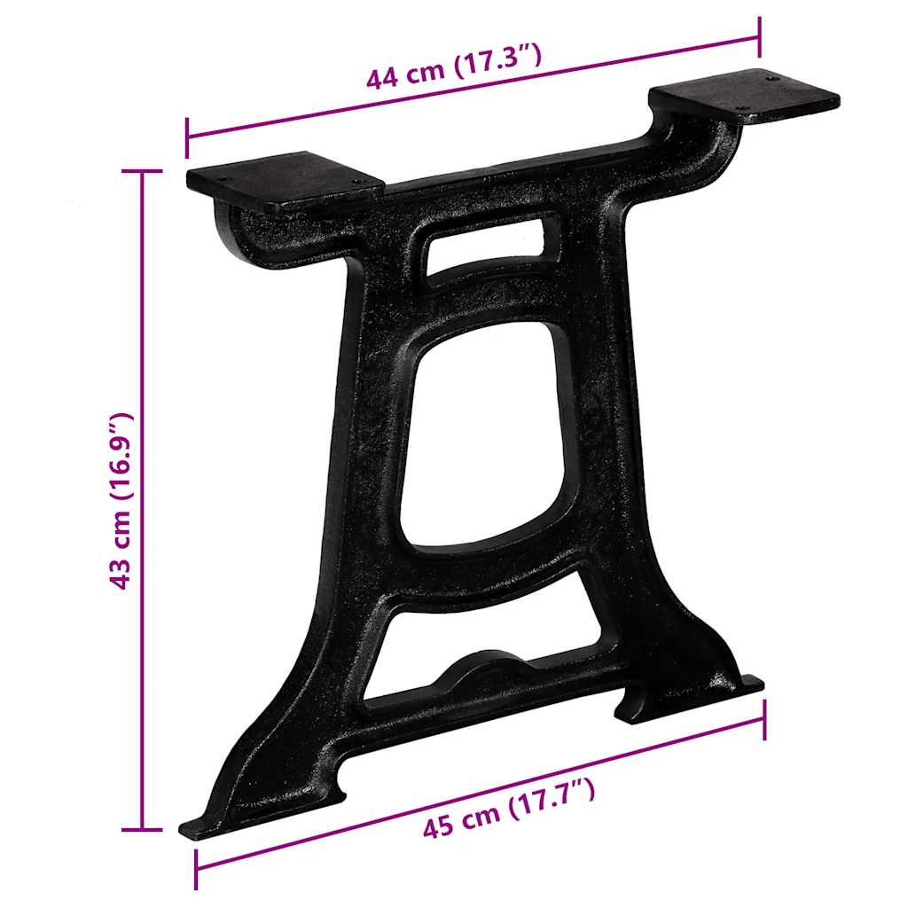 Table Legs Metal Base Desk Legs for Workbench Dining Table Cast Iron vidaXL - Picture 23 of 47