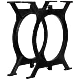 vidaXL Patas de mesa de comedor 2 uds estructura O hierro fundido