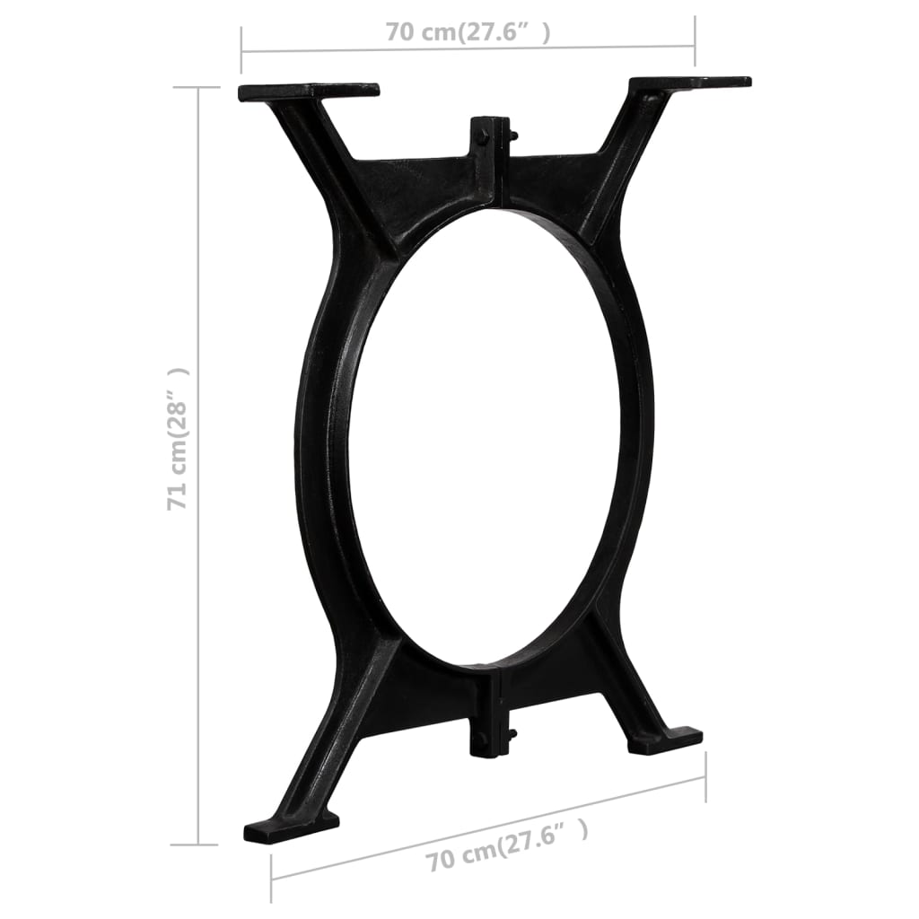 Table Legs Metal Base Desk Legs for Workbench Dining Table Cast Iron vidaXL - Picture 26 of 47