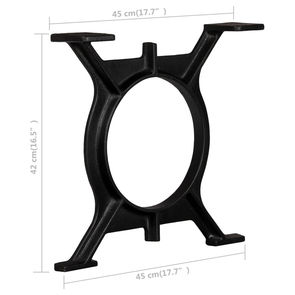 Table Legs Metal Base Desk Legs for Workbench Dining Table Cast Iron vidaXL - Picture 14 of 47