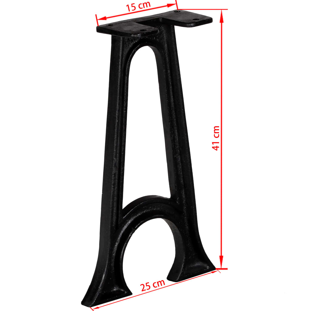 vidaXL Coffee Table Legs 2 pcs X-Frame Cast Iron