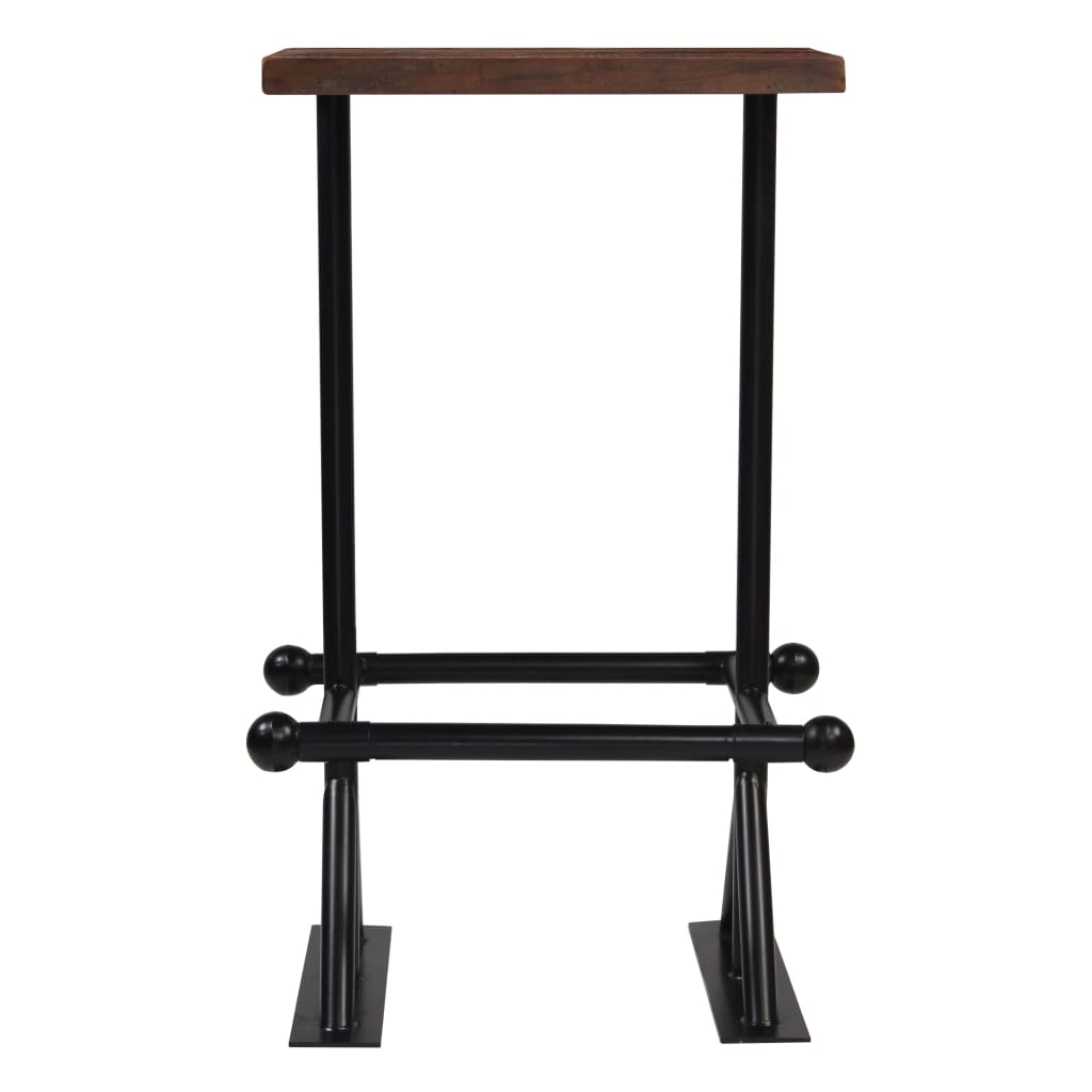 vidaXL Tavolino da Bar Massello di Recupero Marrone Scuro 60x60x107 cm