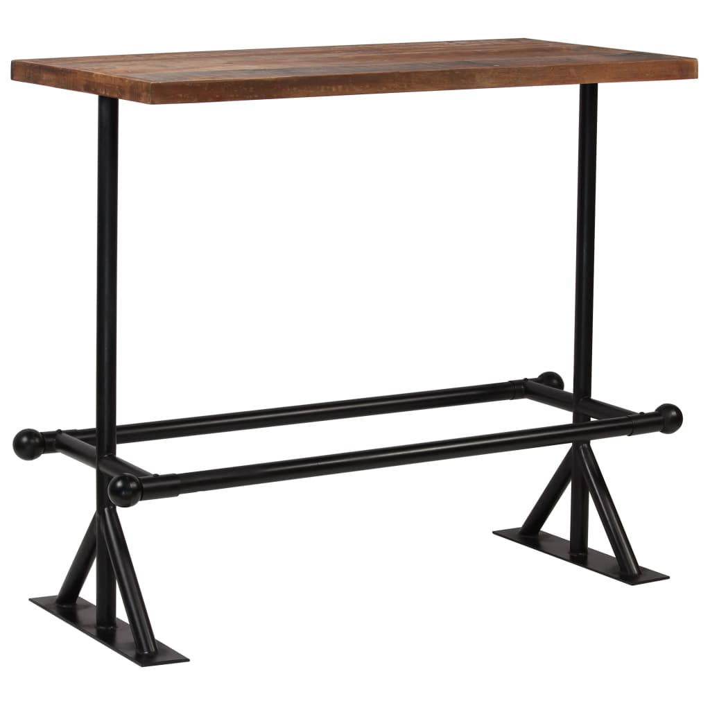 

vidaXL Bar Table Solid Reclaimed Wood Dark Brown 47.2"x23.6"x42.1"