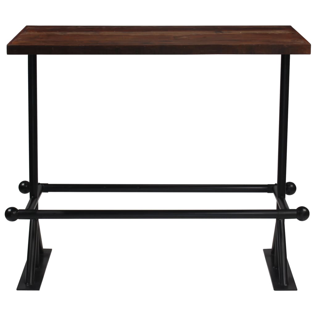 vidaXL bāra galds, 120x60x107 cm, pārstrādāts masīvkoks, tumši brūns