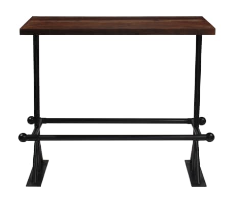 vidaXL Table de bar Bois de récupération massif Marron 120x60x107 cm