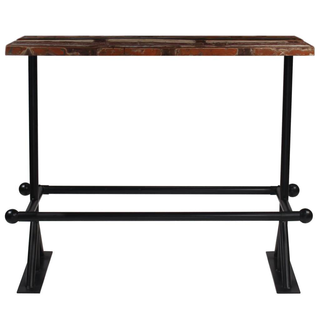 vidaXL Table de bar Bois récupération massif Multicolore 180x70x107 cm