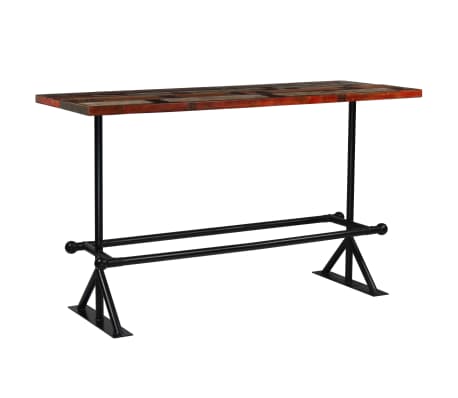 vidaXL Bar Set 9 Piece Solid Reclaimed Wood Multicolour