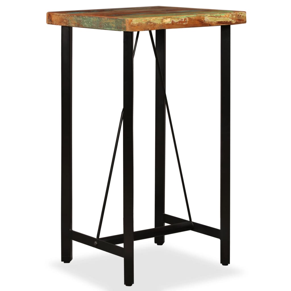 Barski stol od masivnog obnovljenog drva 60x60x107 cm