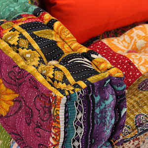 2místný modulární pouf patchwork textil - obrázek 12