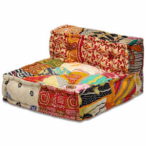 3místný modulární pouf patchwork textil - obrázek 12