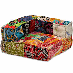 4místný modulární pouf patchwork textil - obrázek 11