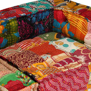 4místný modulární pouf patchwork textil - obrázek 8
