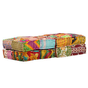 2místný modulární pouf patchwork textil - obrázek 5