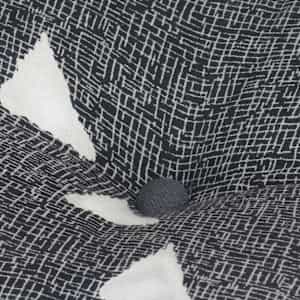 Poufy Geometrický Šedá a bílá 40 x 40 x 40 cm textil - obrázek 7