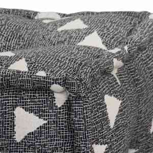 Poufy Geometrický Šedá a bílá 40 x 40 x 40 cm textil - obrázek 8