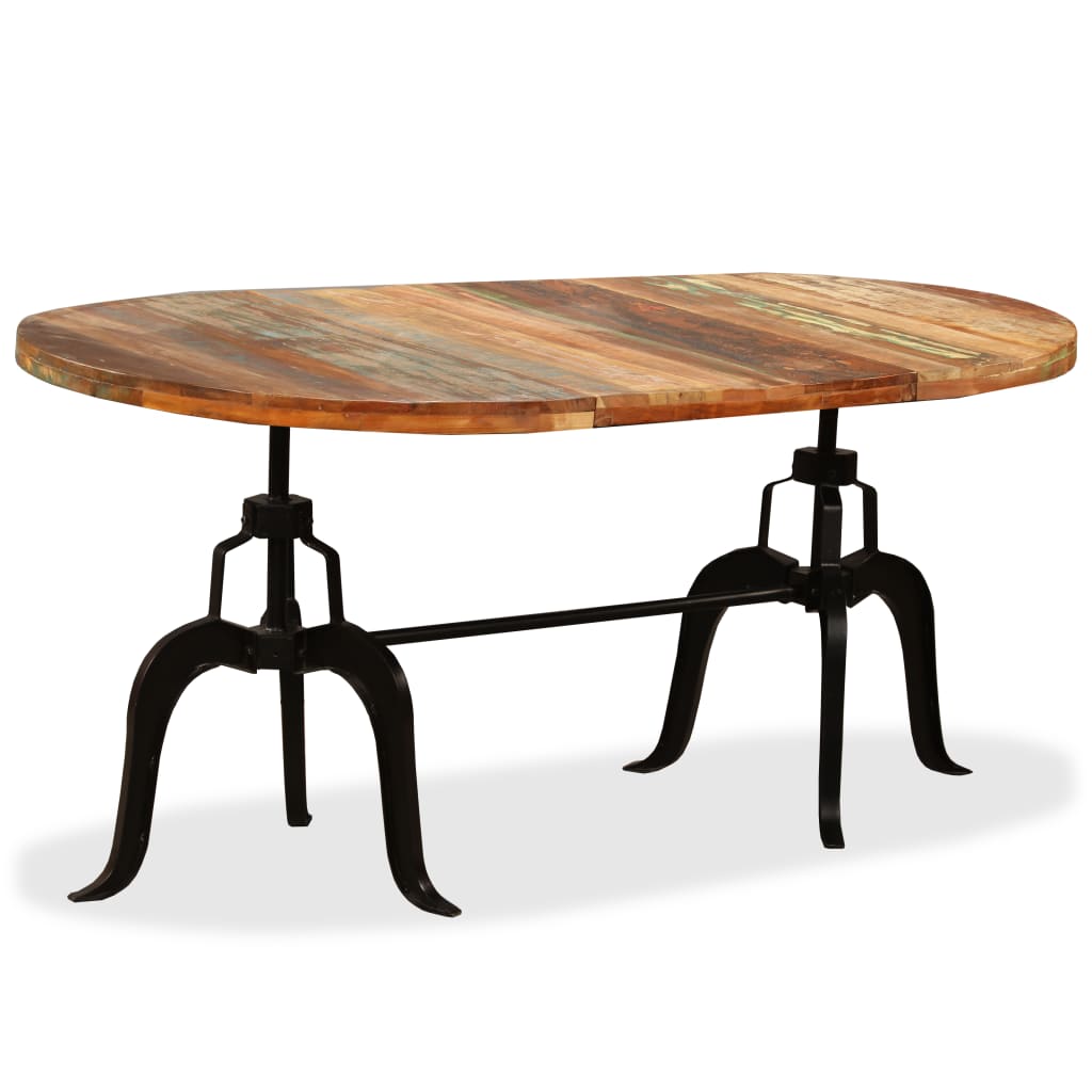 

vidaXL Eettafel 180 cm massief gerecycled hout en staal