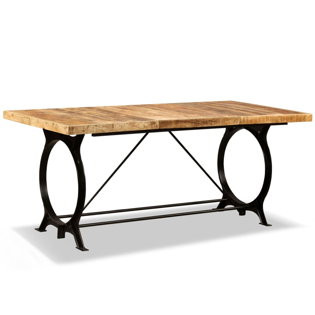 Image of vidaXL Dining Table Solid Rough Mango Wood 180 cm