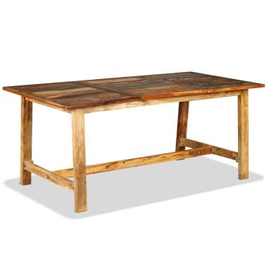 Vidaxl Tavolo Da Pranzo In Legno Massello Di Recupero 180 Cm