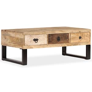 vidaXL 3 sahtliga kohvilaud mangopuidust, 90 x 50 x 35 cm