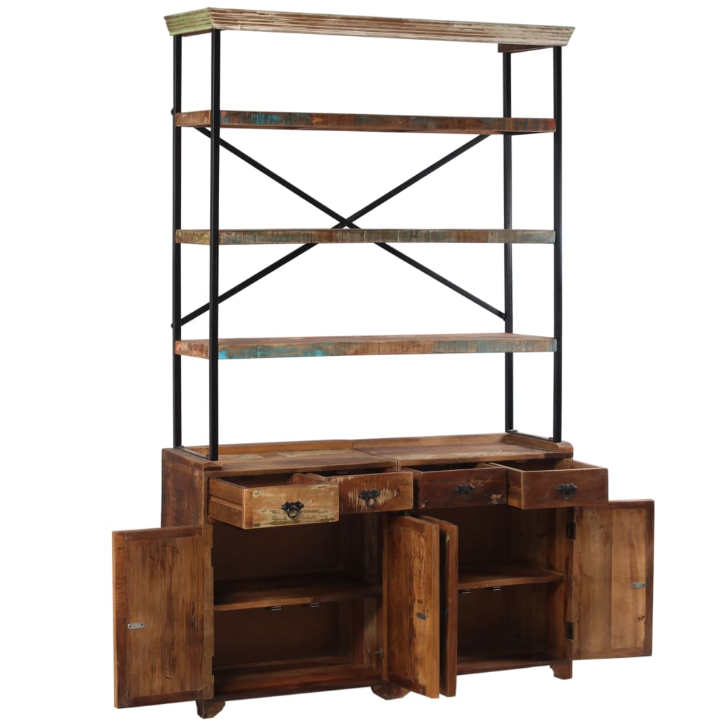 

vidaXL Dressoir met schappen 120x35x200 cm massief gerecycled hout