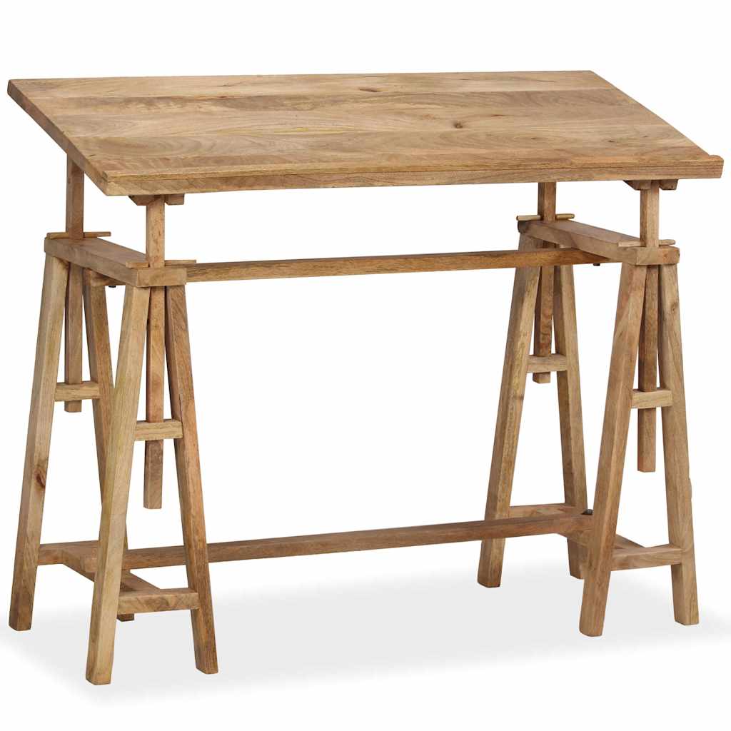Tekentafel 116x50x76 cm massief mangohout image 14