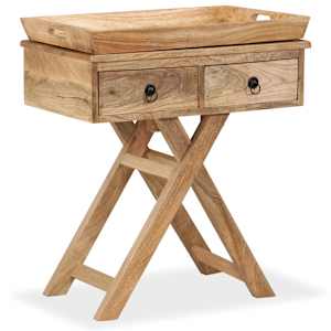 Stranska mizica iz trdnega mangovega lesa 65x40x76 cm