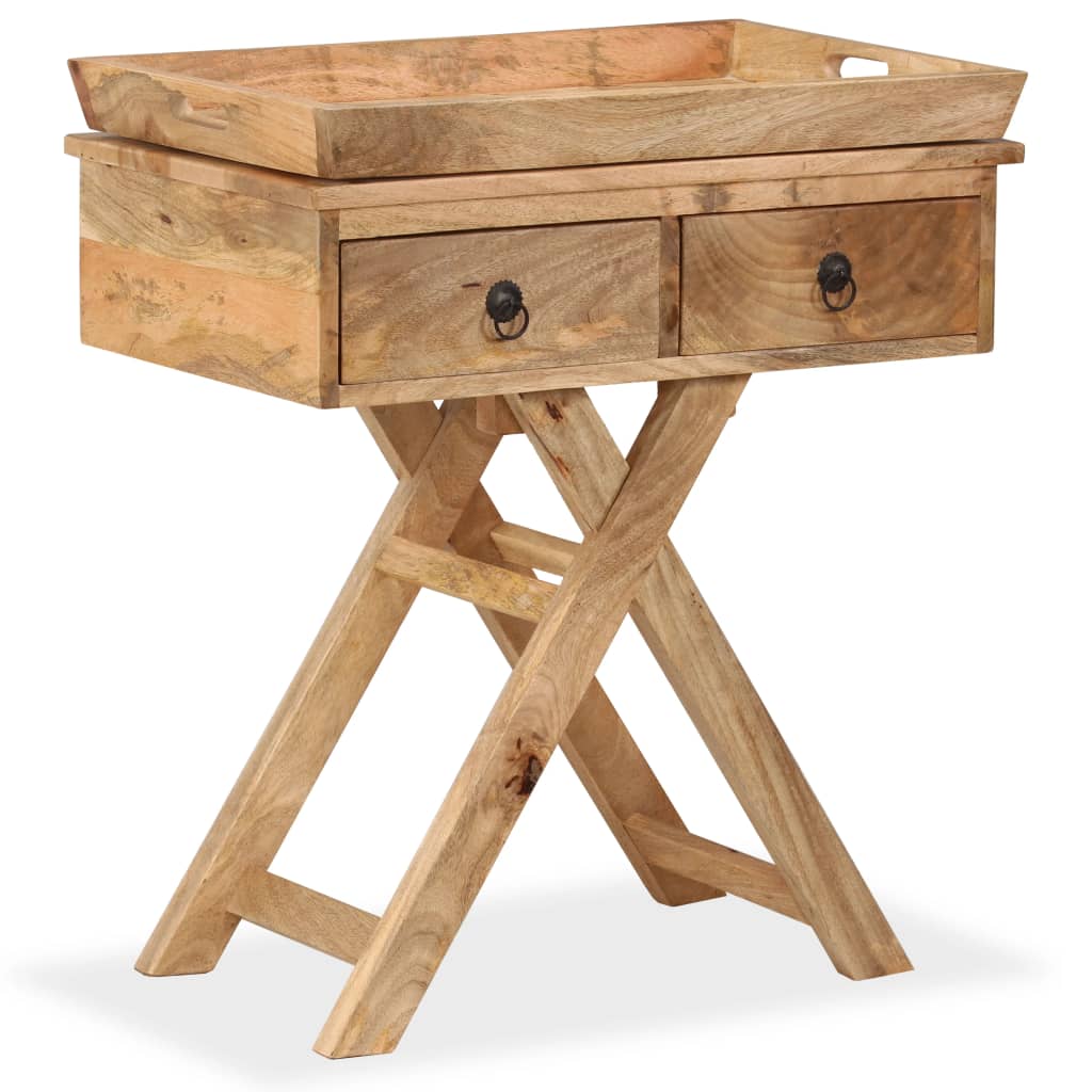 Bijzettafel 65x40x76 cm massief mangohout image 13