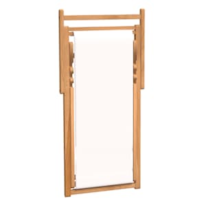 Kempingová židle teak 56 x 105 x 96 cm krémová - obrázek 6
