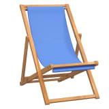 vidaXL Kansituoli Tiikki 56x105x96 cm Sininen