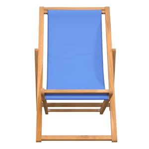 vidaXL Kansituoli Tiikki 56x105x96 cm Sininen