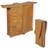 vidaXL Mesa de bar para jardín de teca 155x53x105 cm