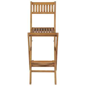 Skládací zahradní barové stoličky 2 ks masivní teak - obrázek 2