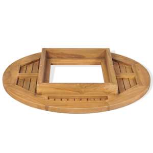 Stolní deska na basu piva, teak, 70 cm - obrázek 6