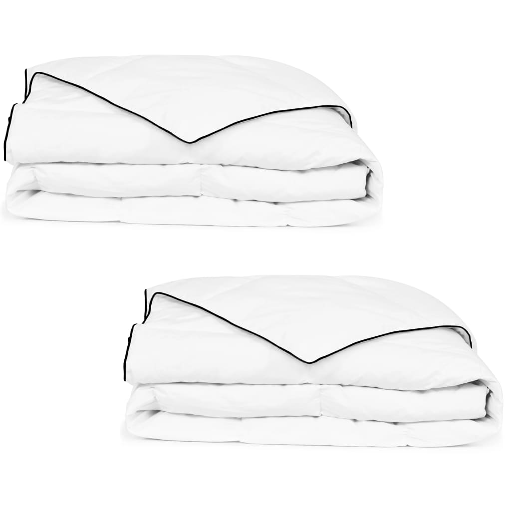 vidaXL Winter Down Duvet 2 pcs 135×200 cm