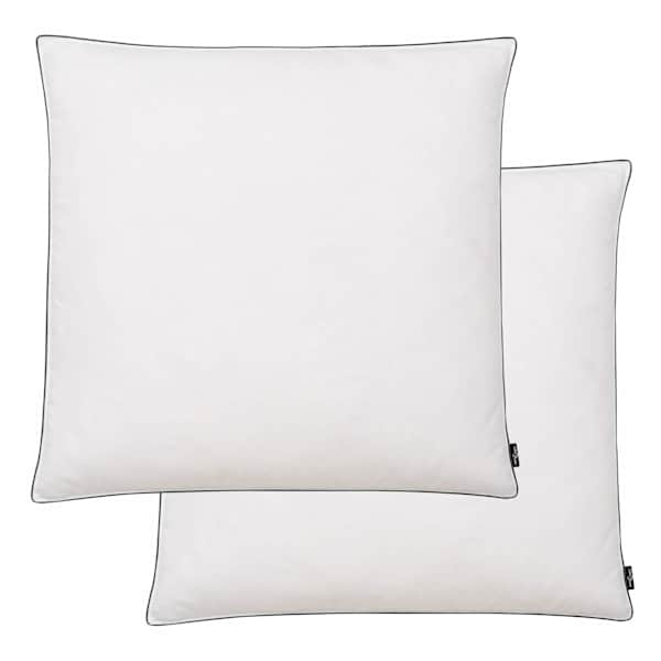 vidaXL sulgedest/udusulgedest rasked padjad, 2 tk, 80 x 80 cm, valge