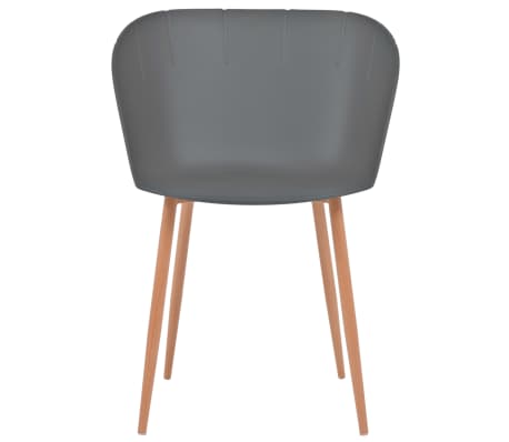 vidaXL Ruokapöydän tuolit 6 kpl harmaa muovi