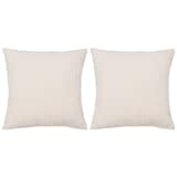 vidaXL Sierkussenset 45x45 cm velours gebroken wit 2-delig