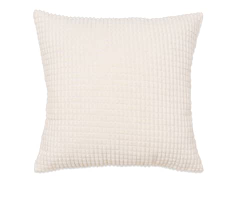 vidaXL Jeu de coussin 2 pcs Velours 60 x 60 cm Blanc cassé